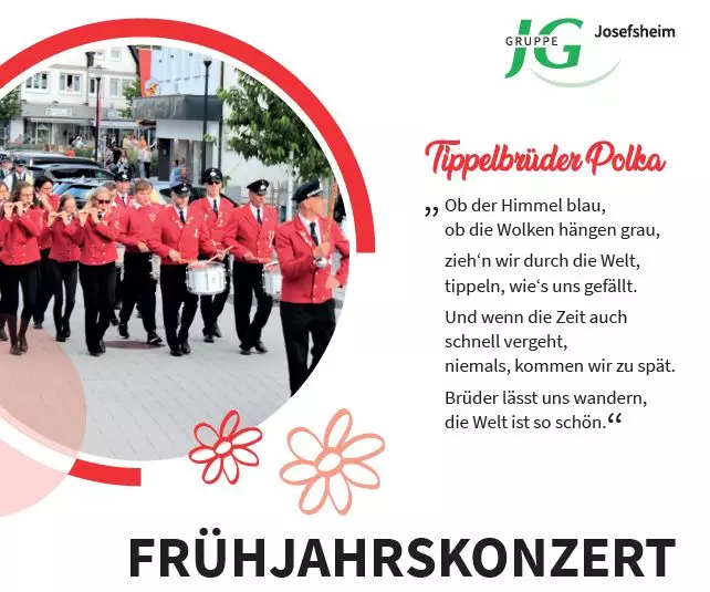 Am 21. Mai findet im Josef-Prior-Saal das Frühjahrskonzert des Spielmannszugs statt. Plakat: Spielmannszug Bigge-Olsberg