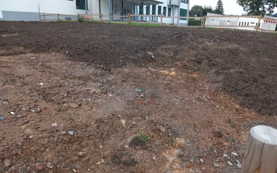Grundschule: Brache der Bildungswerkstatt wird vorerst zu Rasenfläche