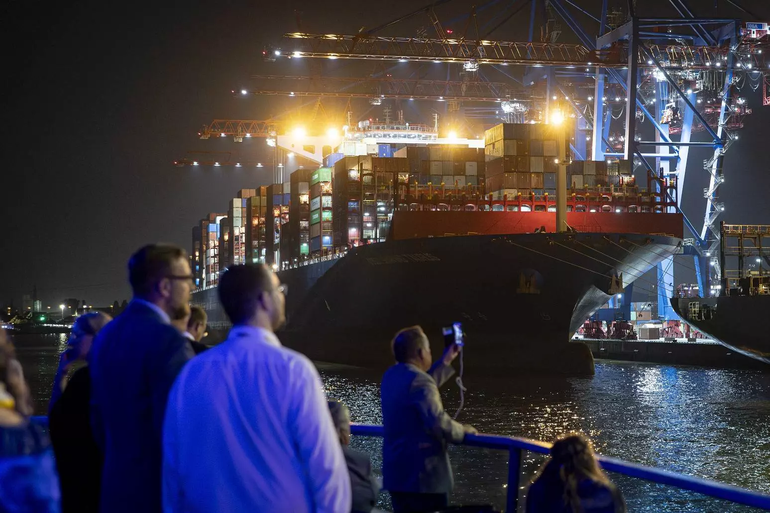 Beeindruckend war auch die abendliche Hafenrundfahrt. Foto: Senatskanzlei Hamburg