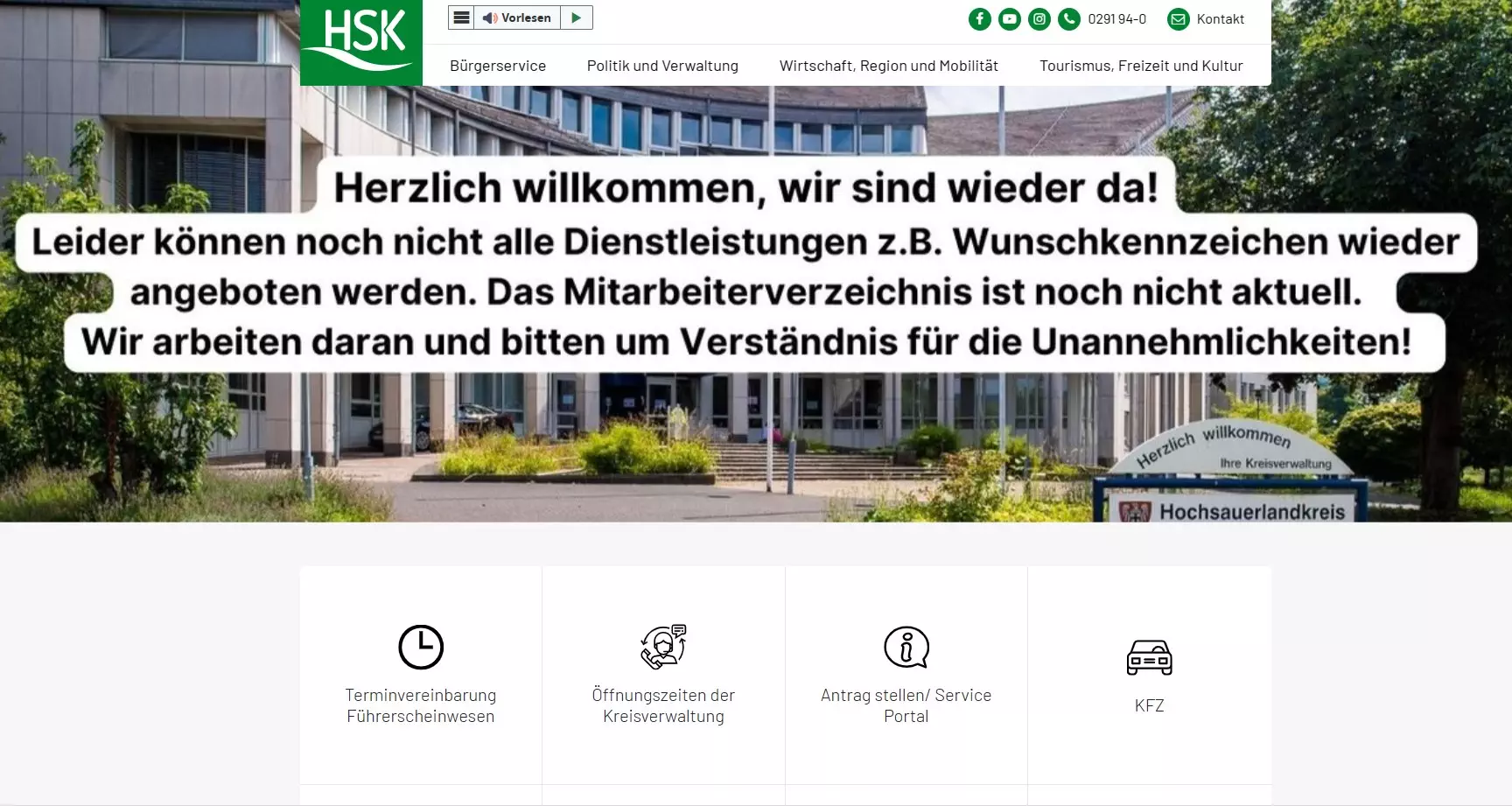 hochsauerlandkreis.de - Screenshot vom 15. April 2024