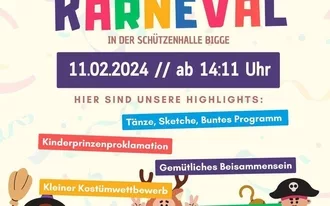 Kinderkarneval in Bigge am 11.2.24